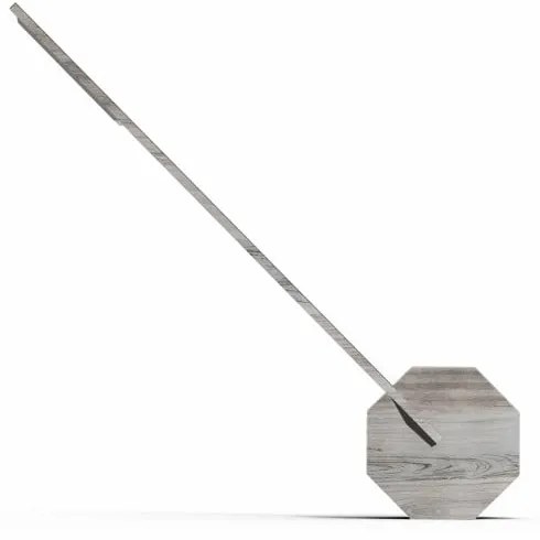 Szara lampa stołowa LED (wysokość 38 cm) Octagon One – Gingko
