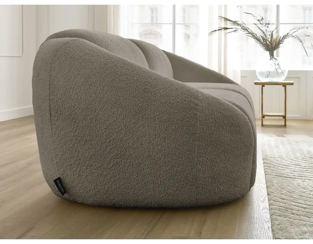 Szarobrązowa sofa z materiału bouclé 230 cm Tina – Bobochic Paris