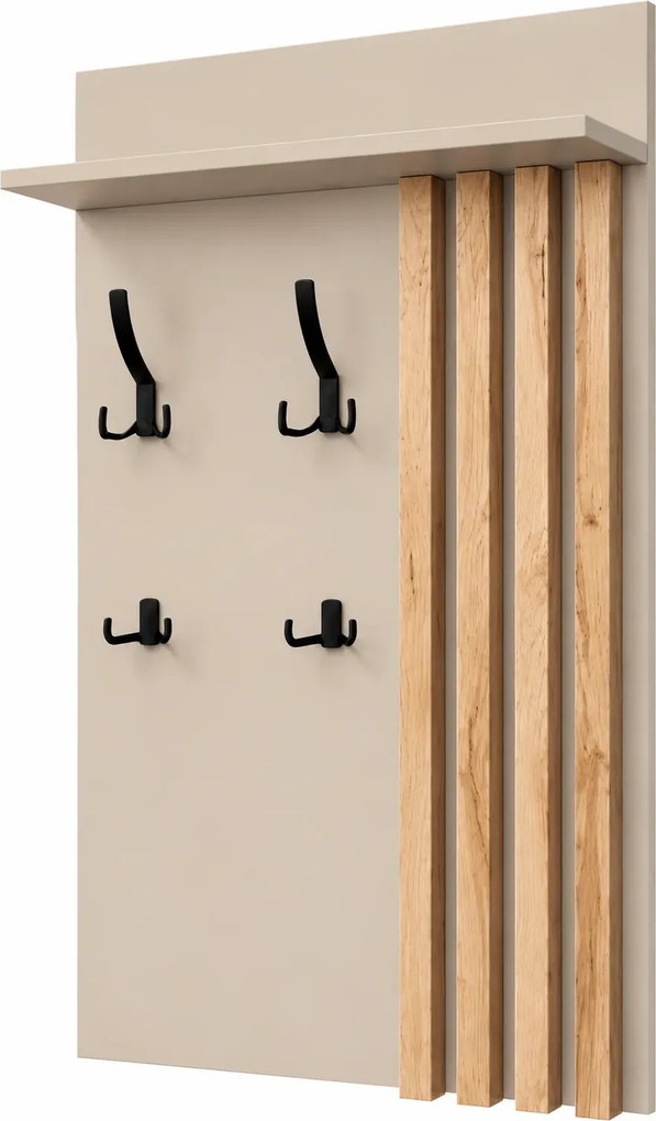 Kaszmirowy wieszak z półką do przedpokoju N6-P09
