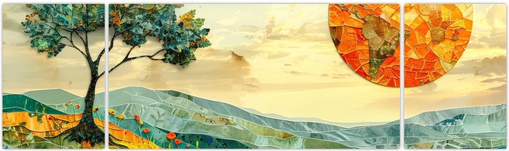 Obraz - Ilustracja krajobrazu (170x50 cm)
