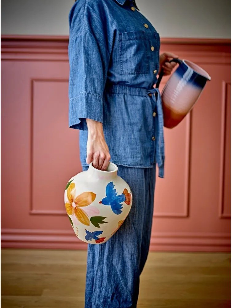 Kamionkowy ręcznie malowany wazon (wysokość 27 cm) Maricala – Bloomingville