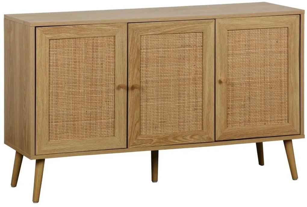 Komoda z potrójnymi drzwiczkami w stylu boho B3-R02