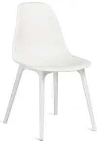 Zestaw 4 Krzeseł Ogrodowych Z Polipropylenu Scand Biała - Sklum