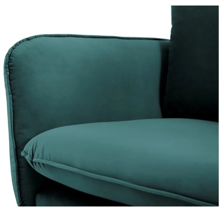 Ciemnozielona aksamitna sofa Cosmopolitan Design Vienna, 160 cm