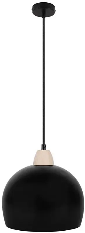 Czarna pojedyncza lampa wisząca - D225-Vavo