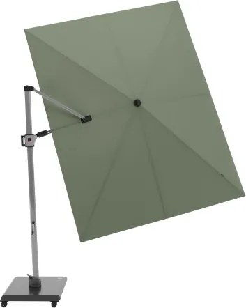 HYPERION 330 x 240 PRESTIGE - luksusowy huśtawkowy parasol ogrodowy z bocznym drążkiem : Kolor parasola - Khaki
