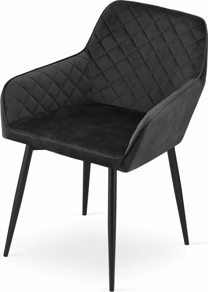 PROMOCJA Czarny aksamitny krzesło NOLA II. jakość.
