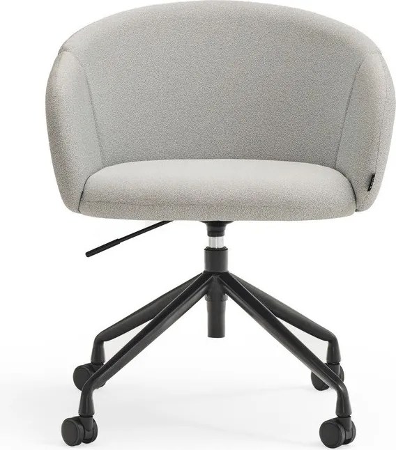 Jasnoszare tapicerowane krzesło biurowe Add – Teulat