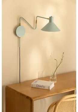 Regulowana Lampa Ścienna Z Żelaza Lizz Celadón - Sklum