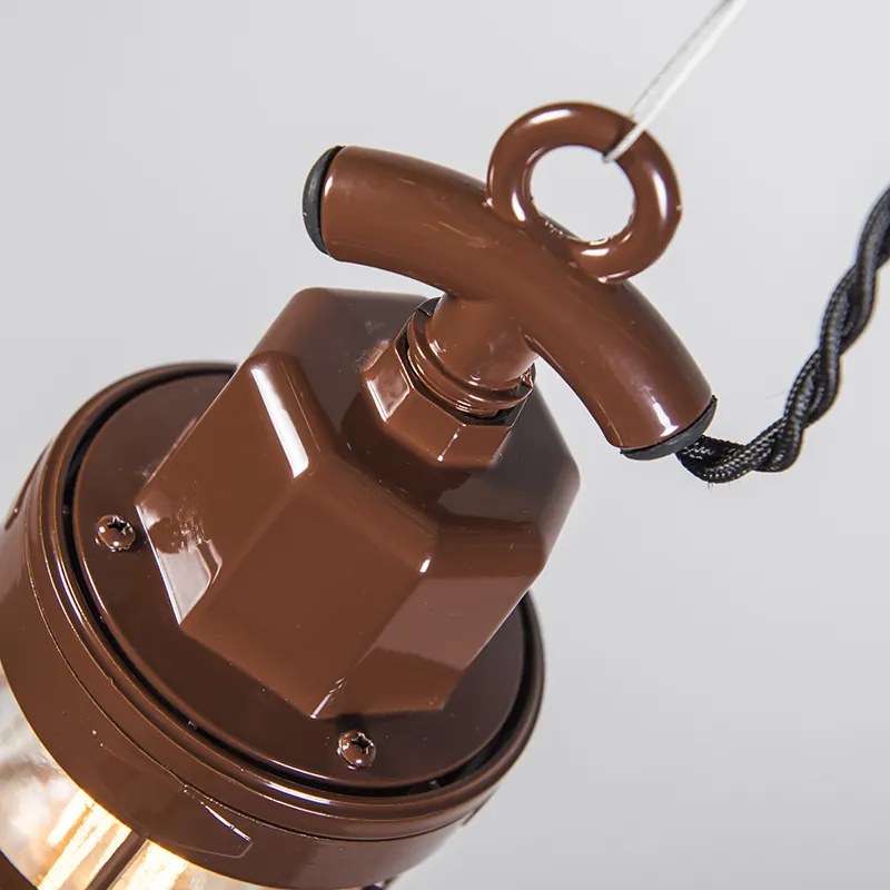 Lampa wisząca Port brązowa