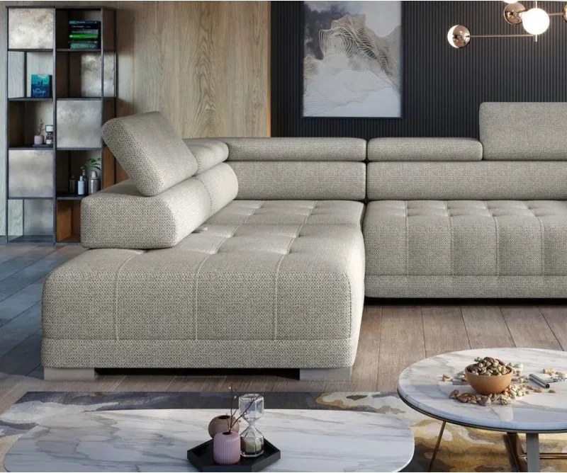 Narożnik CAMPO L elektryczną regulacją siedziska z WERSAL