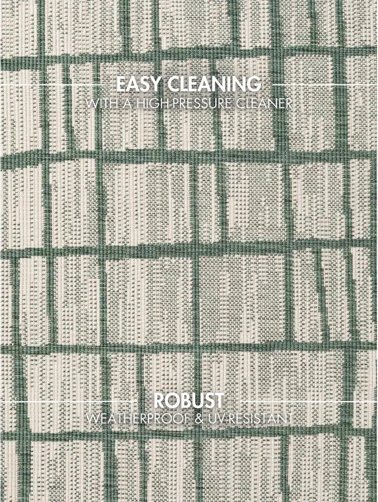 Zielony/kremowy okrągły dywan odpowiedni na zewnątrz ø 200 cm Haringey Crouch – Ted Baker