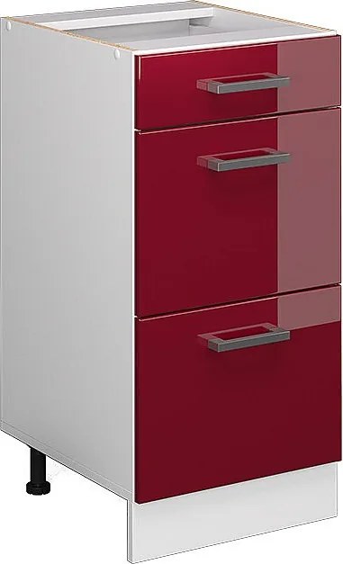 Szafka dolna do kuchni czerwony połysk 40x46x81.6 r-line