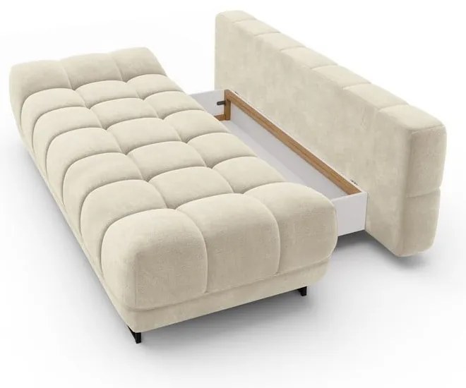 Beżowa 3-osobowa sofa rozkładana z aksamitnym obiciem Windsor &amp; Co Sofas Cirrus
