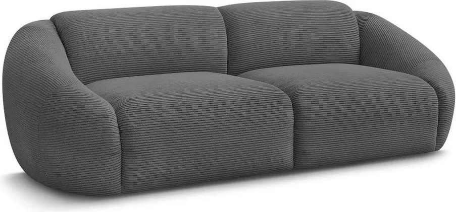 Szara sztruksowa sofa 250 cm Tina – Bobochic Paris