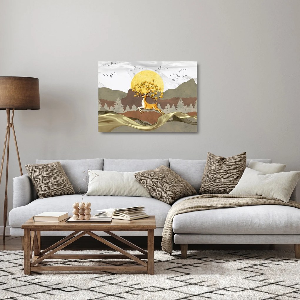 Obraz na szkle jelenia (70x50 cm)