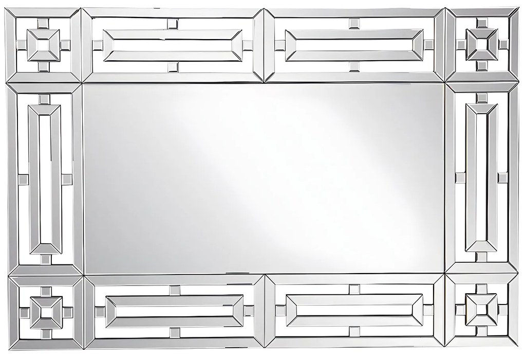 Lustro ścienne ze stali nierdzewnej - Szer. 120 x Wys. 80 cm- LOAYE