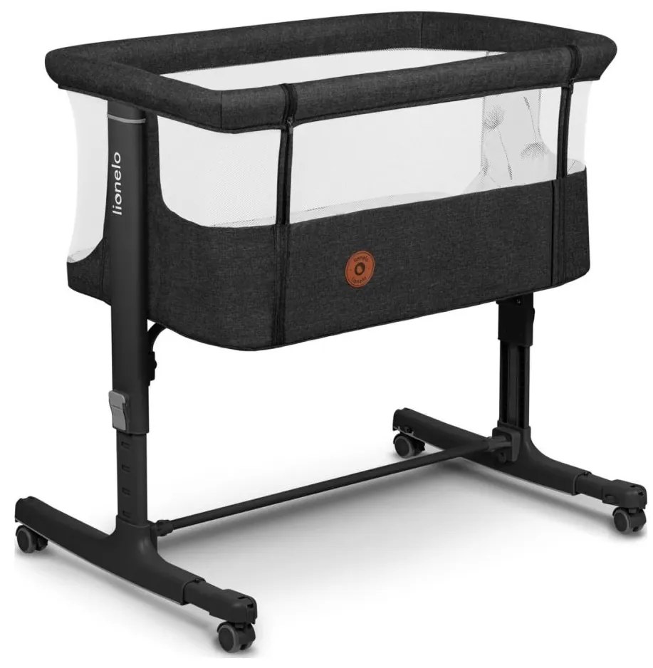 Lionelo - Łózeczko dziecięce 3w1 AURORA czarne