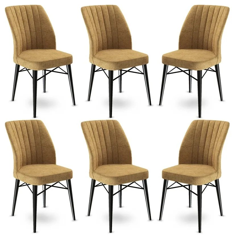 Zestaw krzeseł do jadalni Flex Cappuccino, 6 szt., 6 szt.