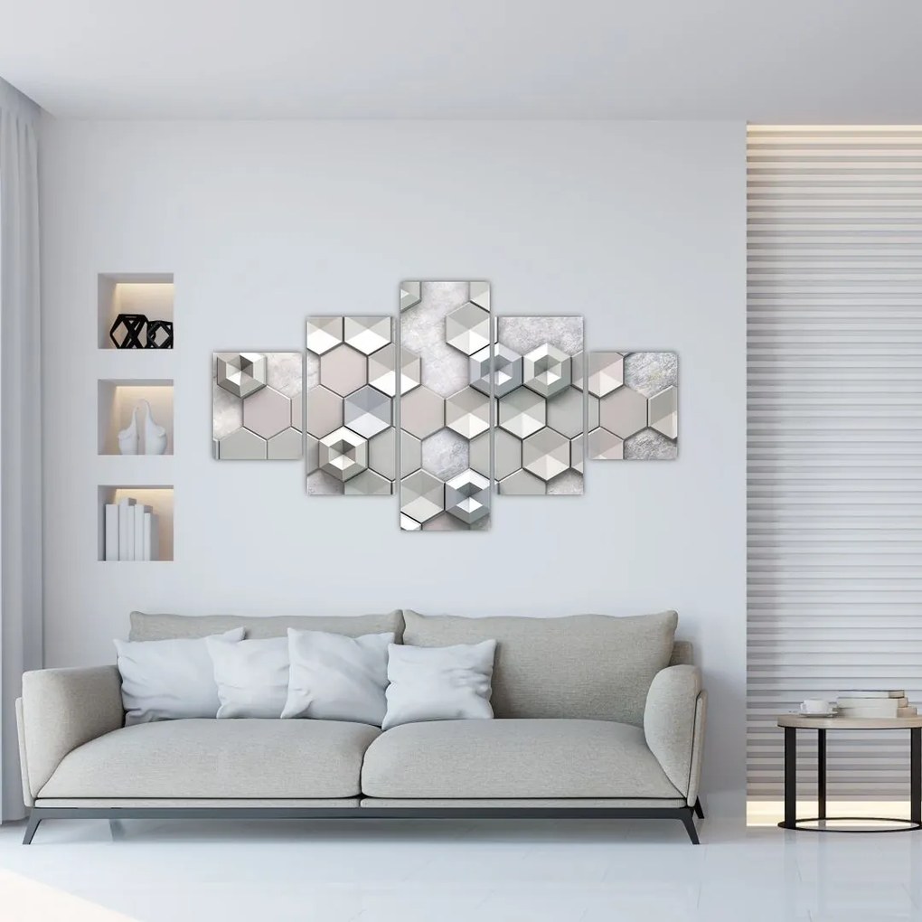 Obraz abstrakcji 3D (125x70 cm)