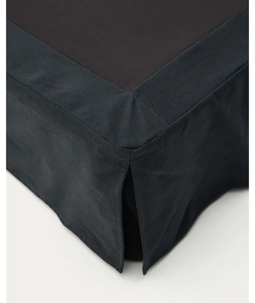 Antracytowe tapicerowane łóżko dwuosobowe 150x190 cm Jaira – Kave Home