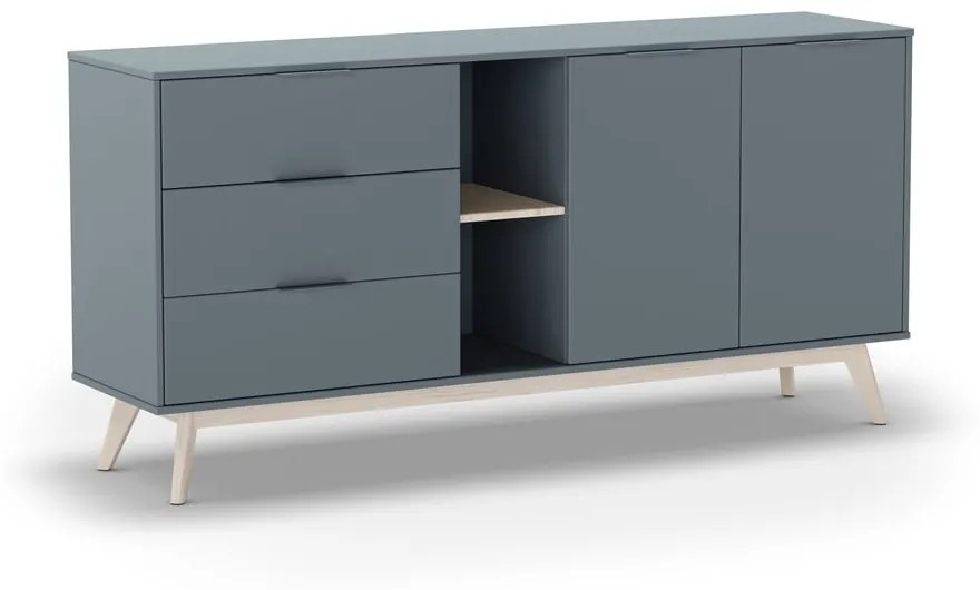 Szarozielona komoda 165x80x40 cm Pisco – Marckeric