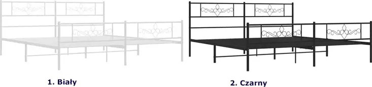 Czarne metalowe łóżko małżeńskie 200x200 cm M0-S07