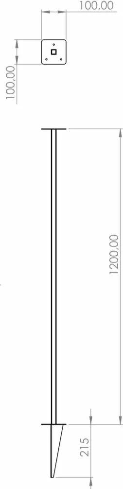 Stojak na karmniki dla ptaków 120 cm, corten CORGARDEN 1042