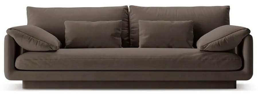 Brązowa aksamitna sofa 220 cm Torino – Micadoni