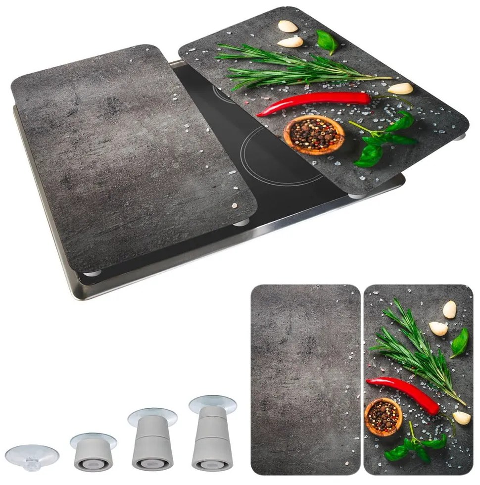 Szklane płyty ochronne na kuchenkę zestaw 2 szt. 52x30 cm Rosemary – Maximex