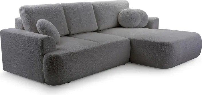 Narożnik VELO wolnostojący układ L strona Prawa z funkcją spania w tkaninie Coral 80