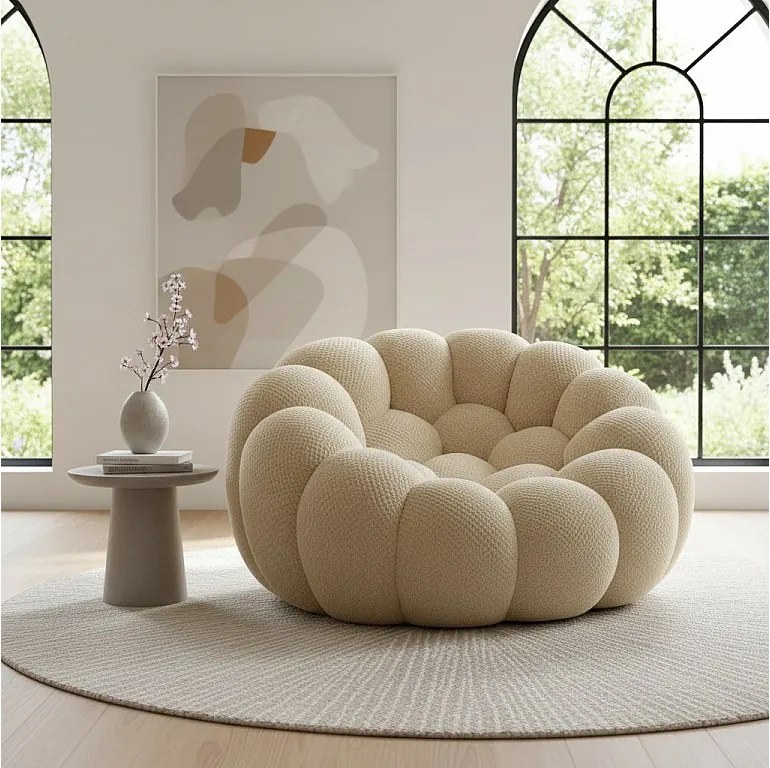 Coco Living Fotel do salonu Cocoon 1-osobowy – piaskowy