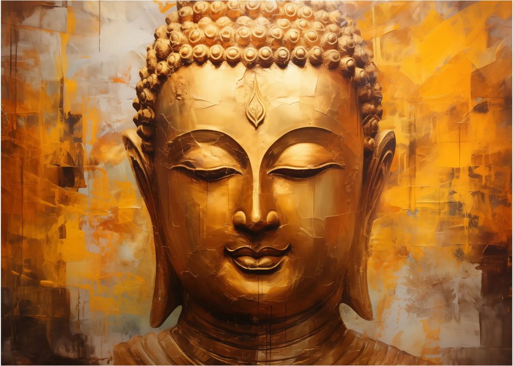 Obraz na szkle - Budda, obraz olejny (70x50 cm)
