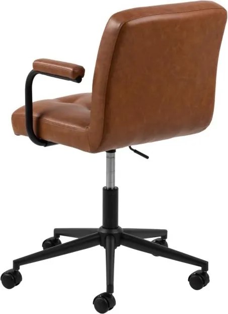 Brązowe krzesło biurowe w stylu retro Cosmo Actona