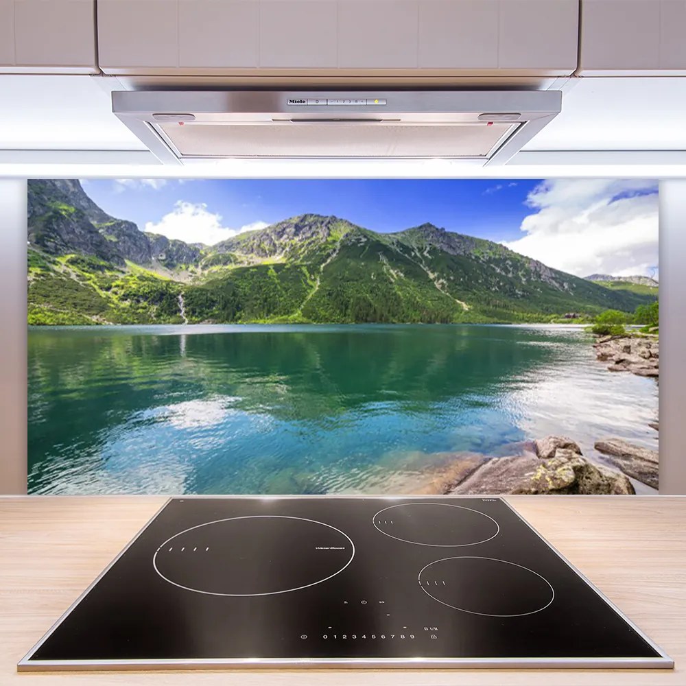 Panel Szklany do Kuchni Odbicie Gór W Lustrze Wody