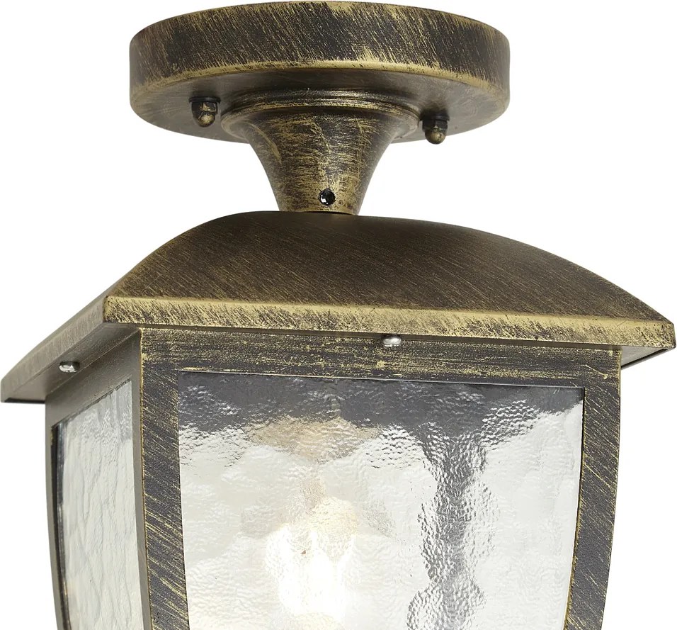 Klasyczna lampa sufitowa antyczne złoto IP44 - Leuven