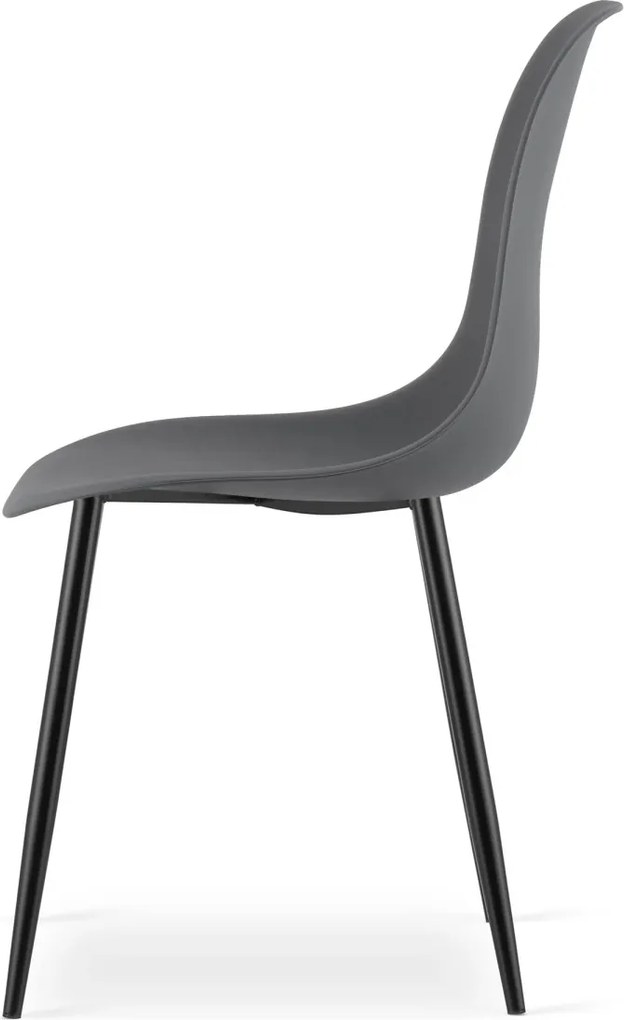 Krzesło OSAKA ciemnoszare z czarnymi nogami