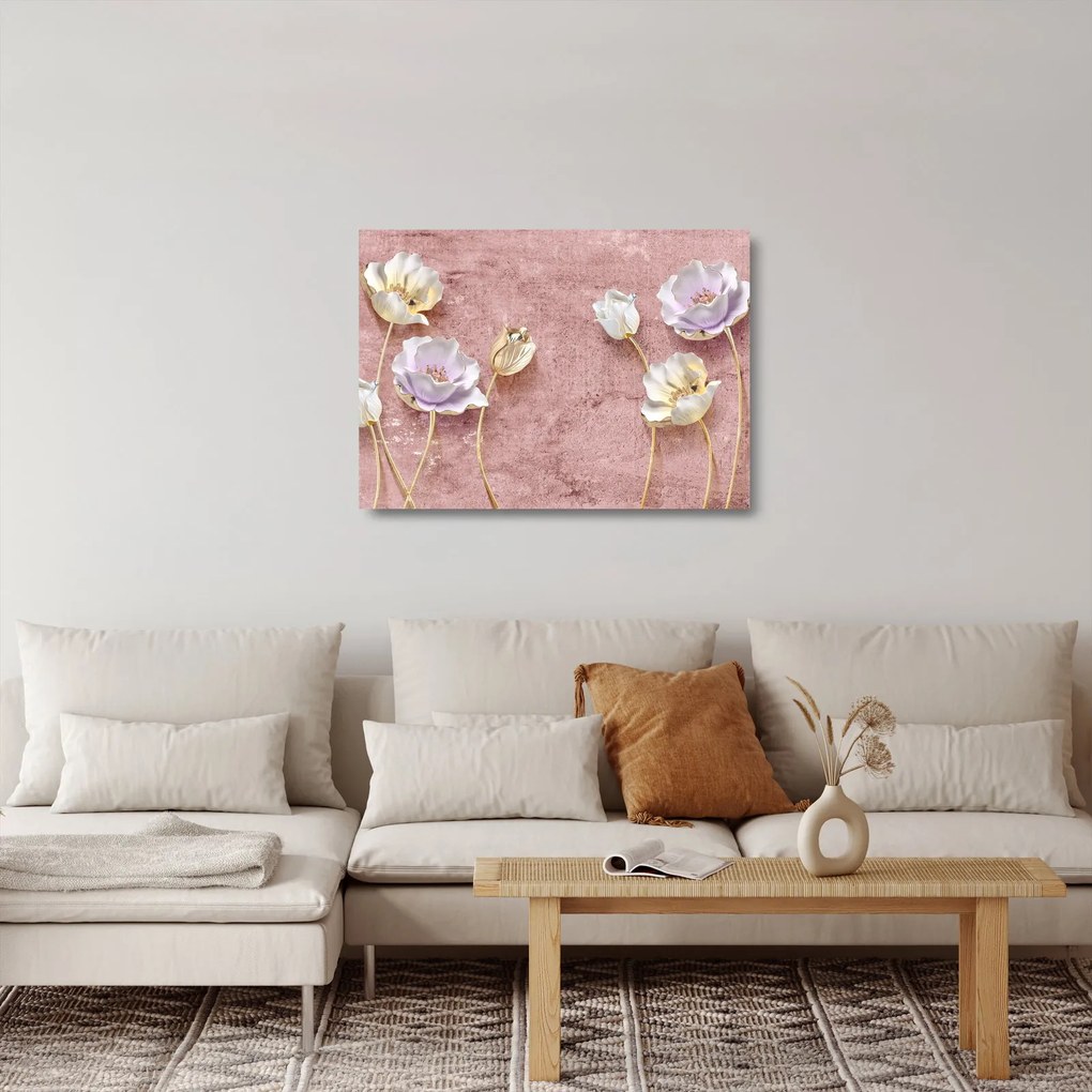 Obraz na szkle kwiatów (70x50 cm)