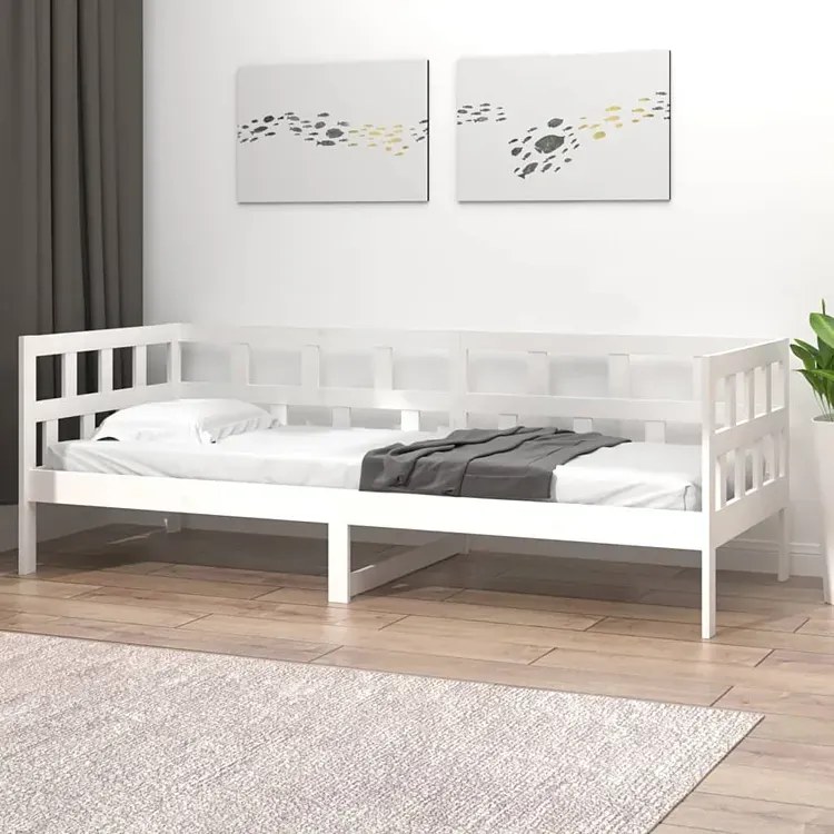 Białe drewniane łóżko dzienne 80x200 - Vinco 3X