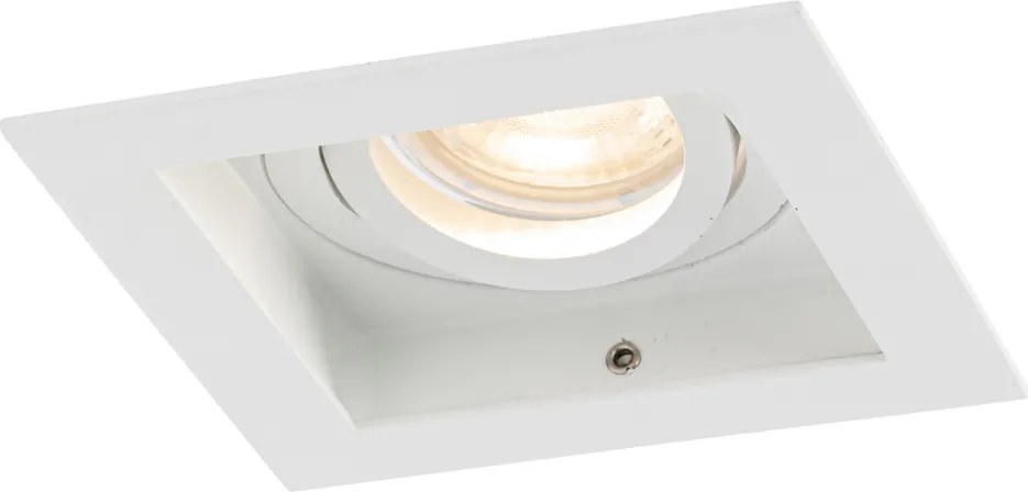 Zestaw 6 Nowoczesny reflektor wpuszczany biały regulowany - Carree