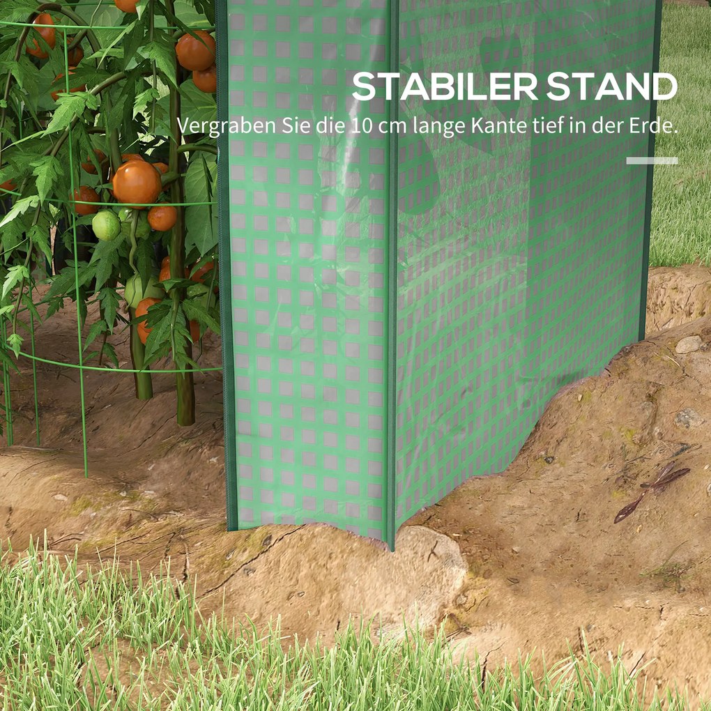 Outsunny Szklarnia / inspekt, odporna na warunki pogodowe, drzwi rolowane, 100 cm x 80 cm x 150 cm, zielona | Aosom PL