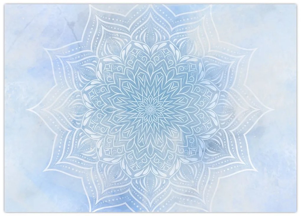 Obraz na szkle - Zimowa mandala (70x50 cm)