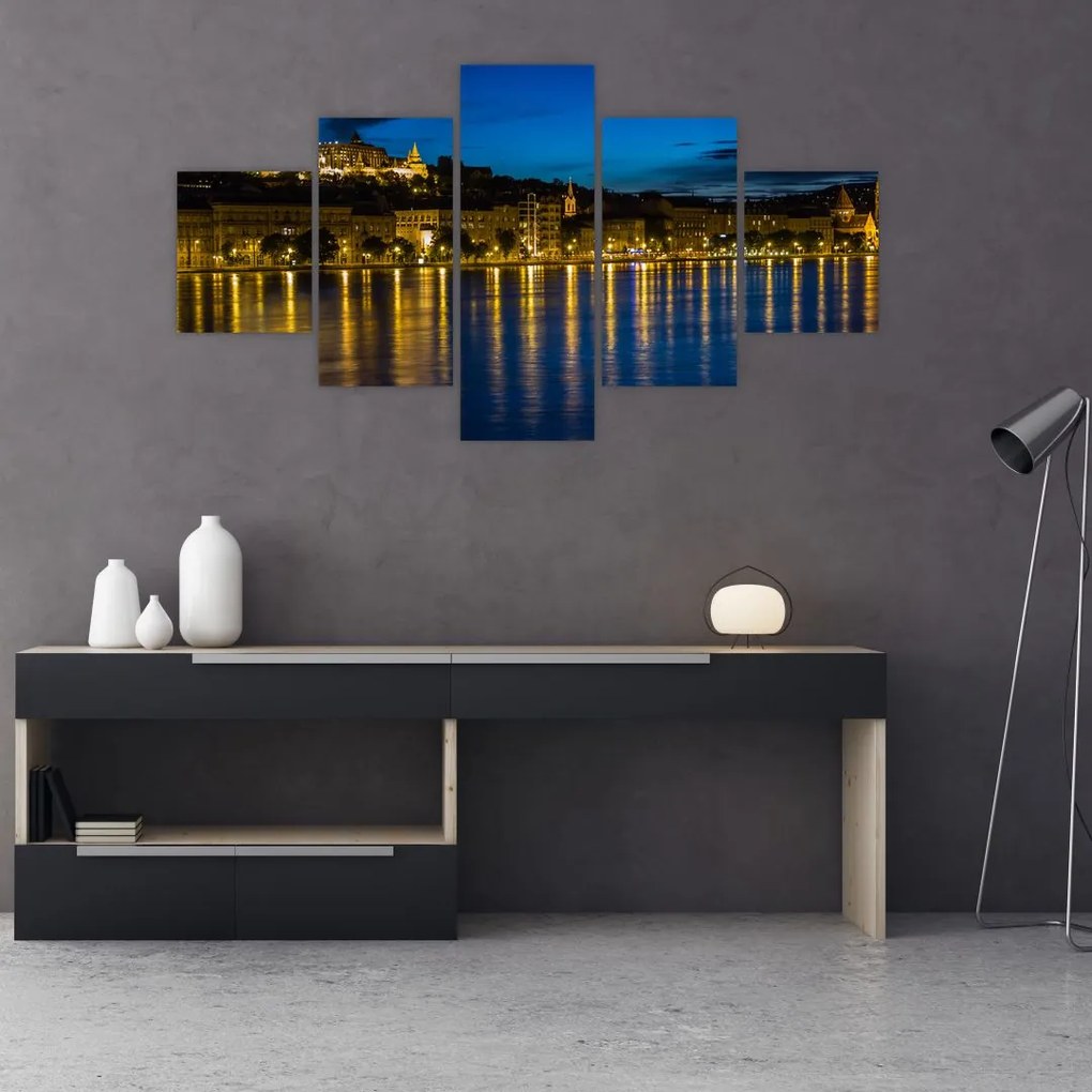 Obraz miasta nocą (125x70 cm)