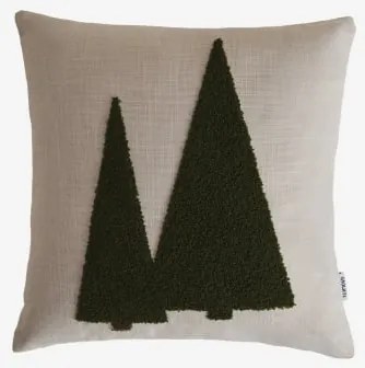 Kwadratowa Poduszka 40x40 Cm Z Bawełny Saurel Intensywny Verde Olive - Sklum