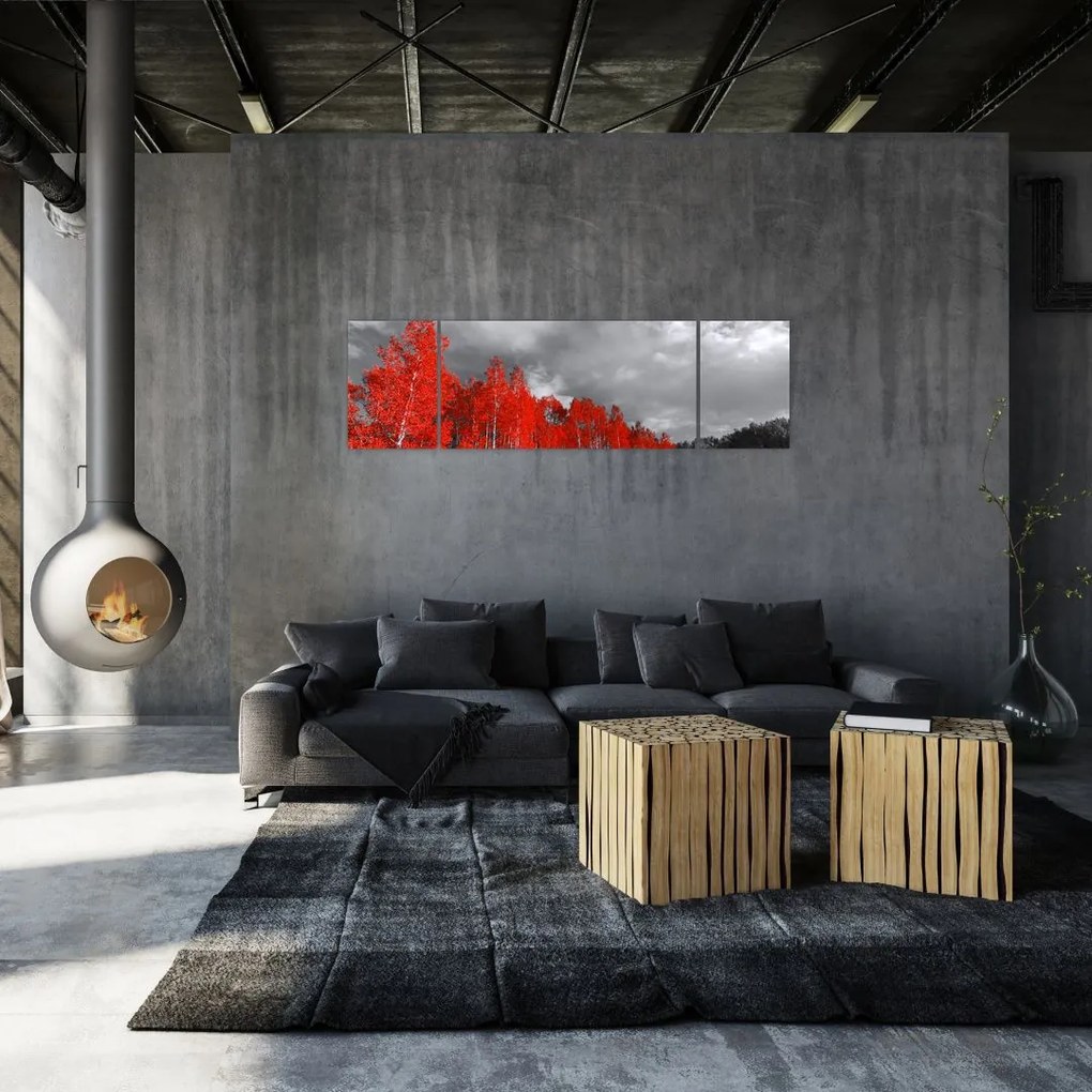 Obraz - Drzewa w kolorze jesieni (170x50 cm)