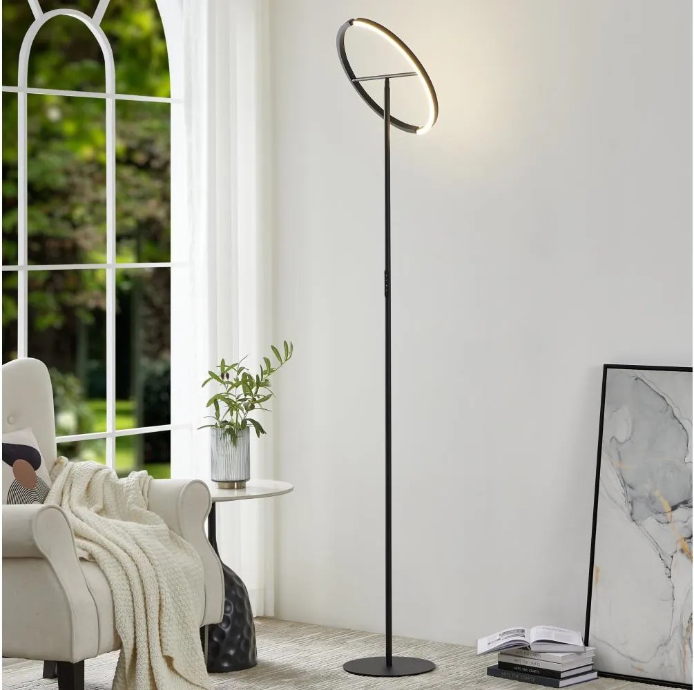 Eglo 901972 - ściemnialna lampa stojąca LED CASTELPOTO 2xLED/8,8W/230V czarna