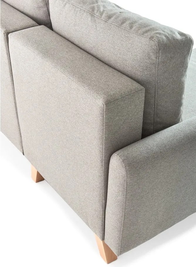 Jasnoszary rozkładany narożnik Bonami Selection Pop