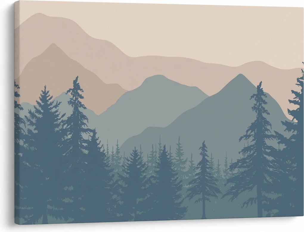 Obraz - Góry Turkusowe N⁰2 (70x50 cm)
