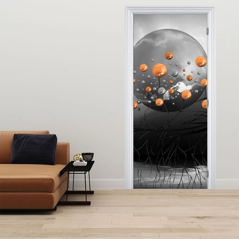 Fototapeta na drzwi - Pomarańczowe kule (95x205cm)