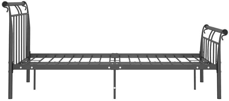 Czarne metalowe łóżko z zagłówkiem 120x200 cm T3-N86